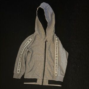 Givenchy Kids Light Gray Zip-Up Hoodie